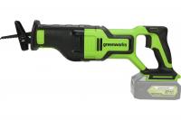 Пила сабельная аккумуляторная Greenworks GD24RS (1200407)